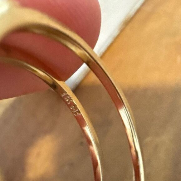 Vintage 14K Gold Interchangeable Ring Set with Diamonds size 7 - Picture 4 of 8